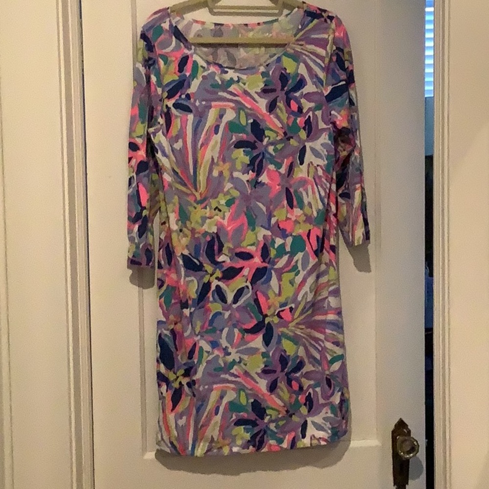 Lilly Pulitzer XL Colorful Abstract Print Dress